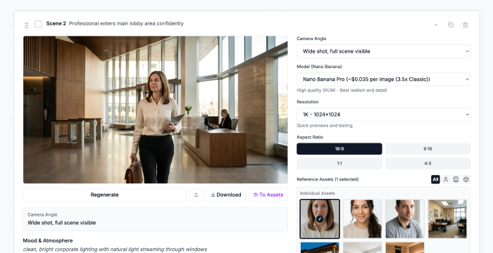 Storyboard Maker - Génération de scènes AI